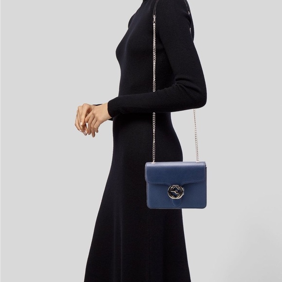 Gucci Blue Crossbody Bag with Silver Logo - Picture 2 of 5